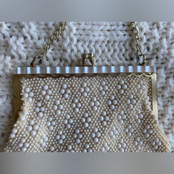 1960s Vintage Beaded Kiss Lock Handbag main image 12